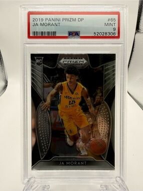 2019 Panini Prizm DP Ja Morant RC PSA 9 Mint #65 Fresh Grade Rookie
